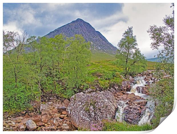 Etive Rapids Glencoe Print by chris hyde