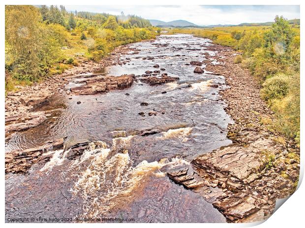 River Orchy Scotland Print by chris hyde