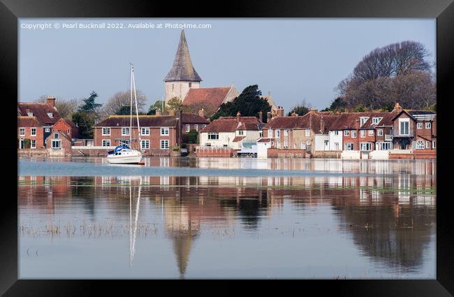 Bosham Reflected Chichester Harbour Sussex Coast Framed Print by Pearl Bucknall