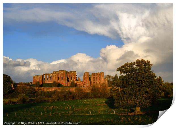 Approaching Storm - Kenilworth Castle Print by Nigel Wilkins