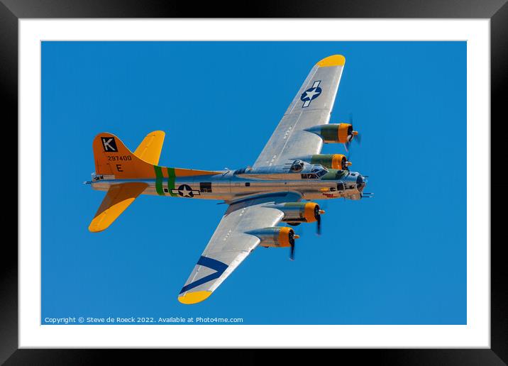 Boeing B17F Flying Fortress Framed Mounted Print by Steve de Roeck