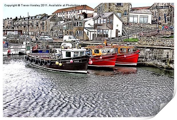 The Harbour at Seahouses Print by Trevor Kersley RIP