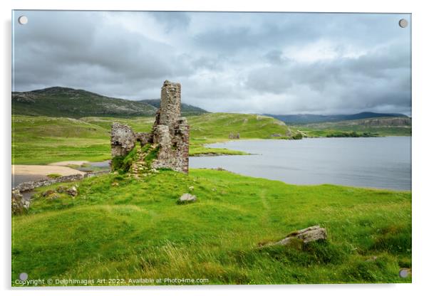 Ardvreck castle, Scottish Highlands, Scotland Acrylic by Delphimages Art