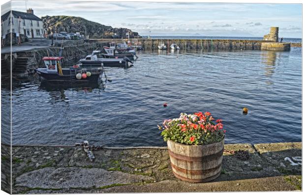 The tranquility of Dunure harbour Canvas Print by Allan Durward Photography