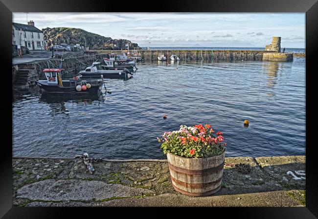 The tranquility of Dunure harbour Framed Print by Allan Durward Photography