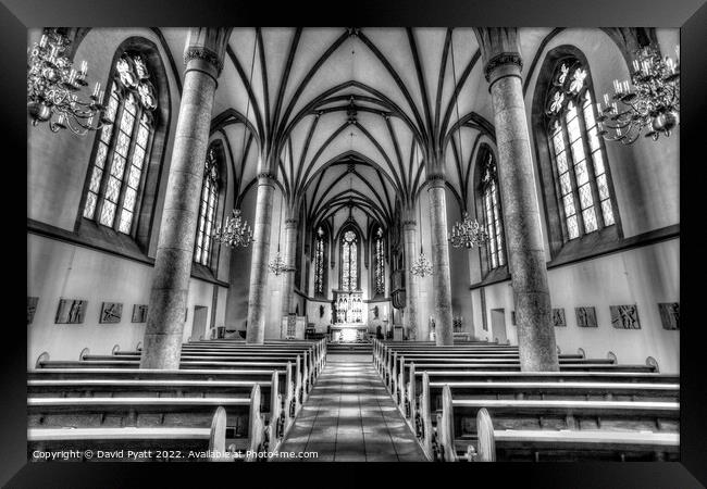  Cathedral Of St Florin Vaduz  Framed Print by David Pyatt