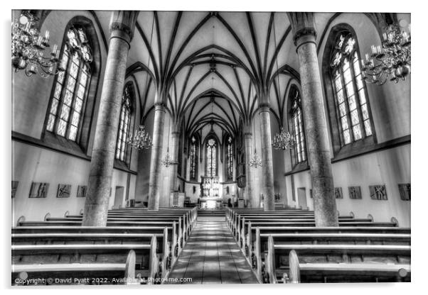  Cathedral Of St Florin Vaduz  Acrylic by David Pyatt