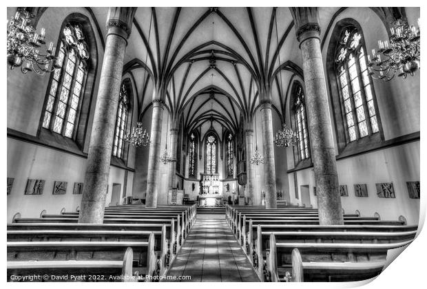  Cathedral Of St Florin Vaduz  Print by David Pyatt