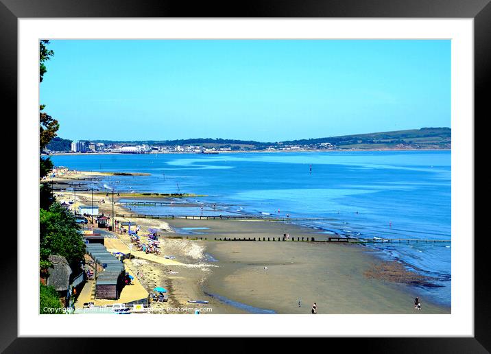 Sandown bay From shanklin, Isle of Wight. Framed Mounted Print by john hill