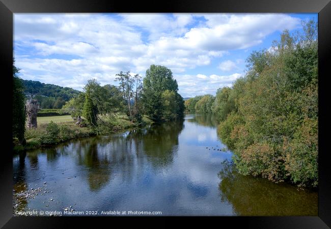 The River Usk as it passes through Crickhowell  Framed Print by Gordon Maclaren