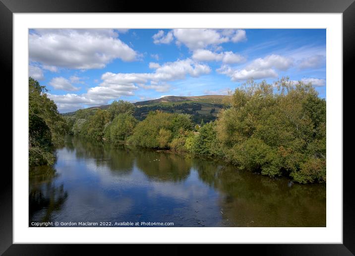 The River Usk as it passes through Crickhowell  Framed Mounted Print by Gordon Maclaren