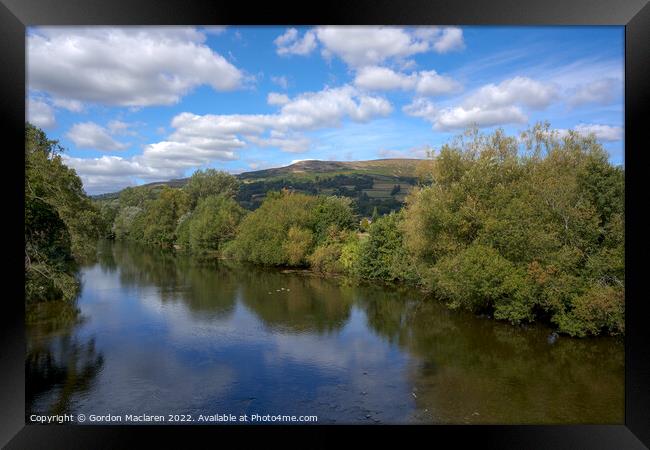 The River Usk as it passes through Crickhowell  Framed Print by Gordon Maclaren