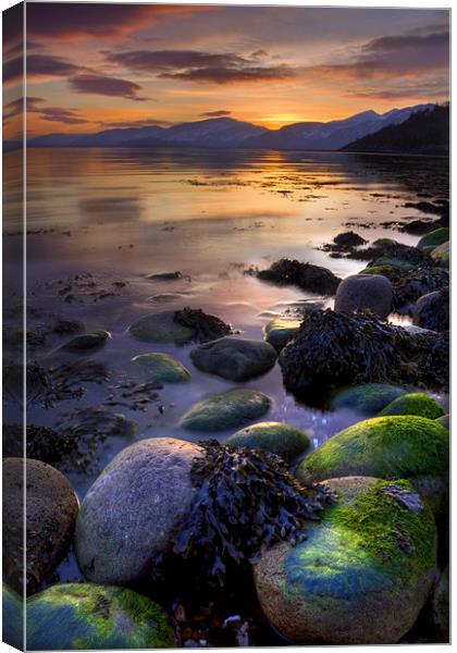 Sunset On Loch Linnhe, Scotland Canvas Print by Richard Nicholls