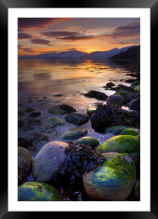 Sunset On Loch Linnhe, Scotland Framed Mounted Print by Richard Nicholls