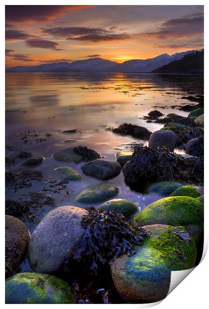 Sunset On Loch Linnhe, Scotland Print by Richard Nicholls