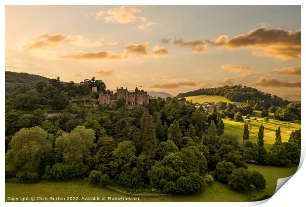 Dunster Castle Print by Chris Gurton