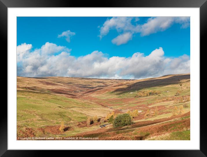 Autumn in the Hudes Hope Panorama Framed Mounted Print by Richard Laidler