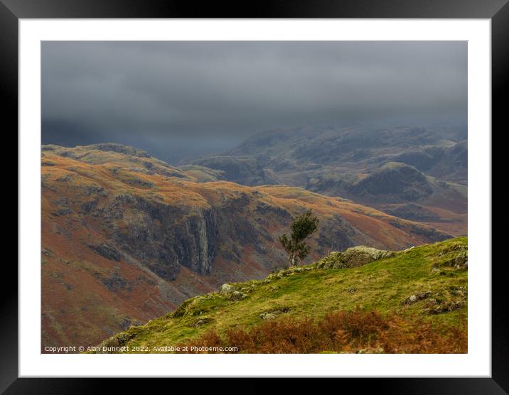 Above the Eskdale Valley Framed Mounted Print by Alan Dunnett