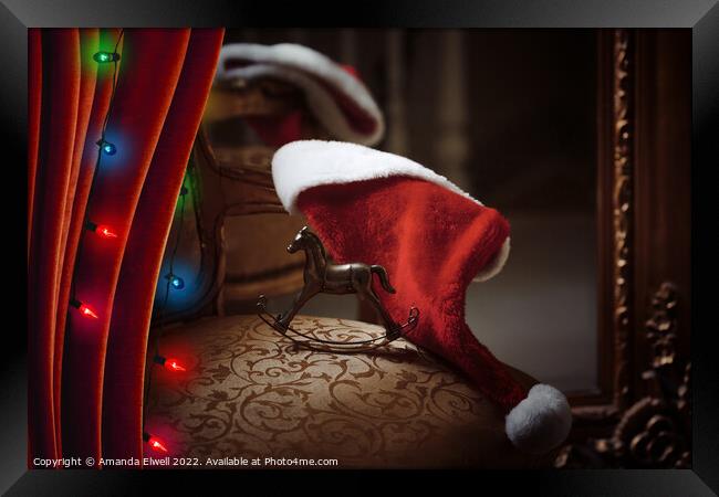Christmas Holiday Scene Framed Print by Amanda Elwell