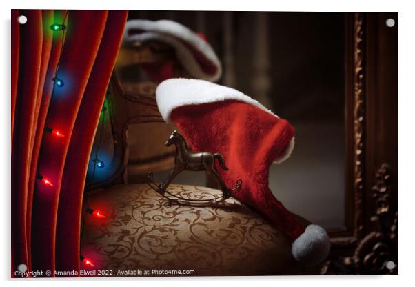 Christmas Holiday Scene Acrylic by Amanda Elwell