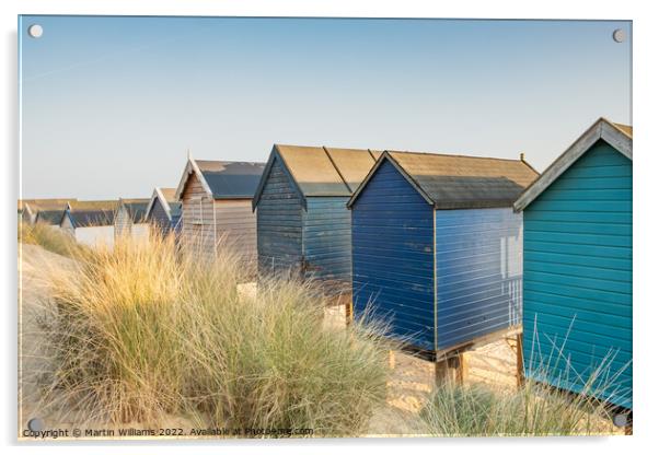 Beach huts at Wells-Next-the-Sea Acrylic by Martin Williams