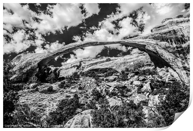 Landscape Arch Devils Garden Arches National Park Moab Utah  Print by William Perry