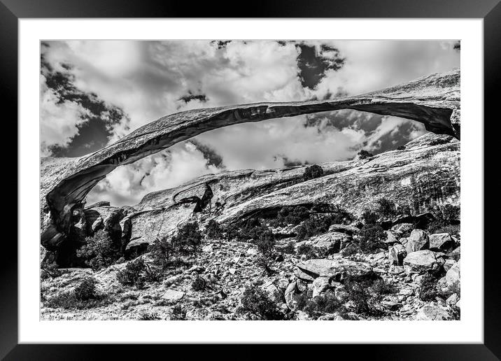 Landscape Arch Devils Garden Arches National Park Moab Utah  Framed Mounted Print by William Perry