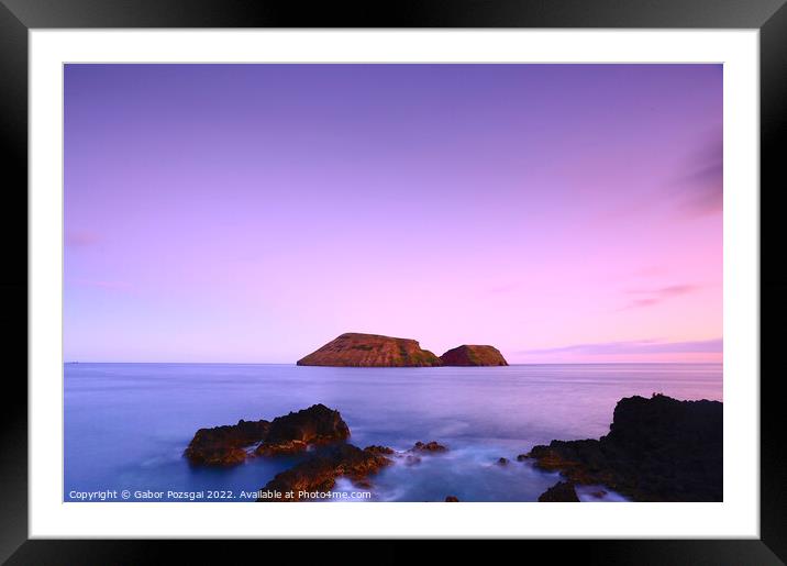 Sunset on Terceira, Azores Framed Mounted Print by Gabor Pozsgai