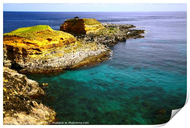 Ponta das Contendas on Ilha Terceira, Azores Print by Gabor Pozsgai