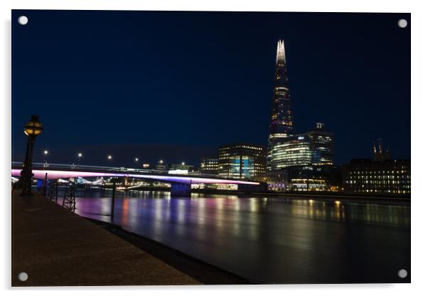 London Bridge leads towards The Shard Acrylic by Jason Wells