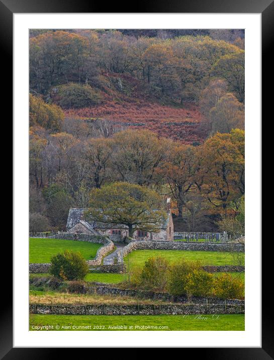 St Catherines Church, Eskdale Framed Mounted Print by Alan Dunnett