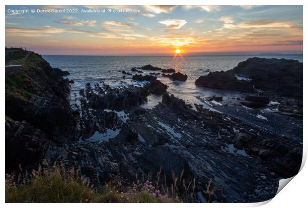 Majestic Sunset over the Atlantic Print by Derek Daniel