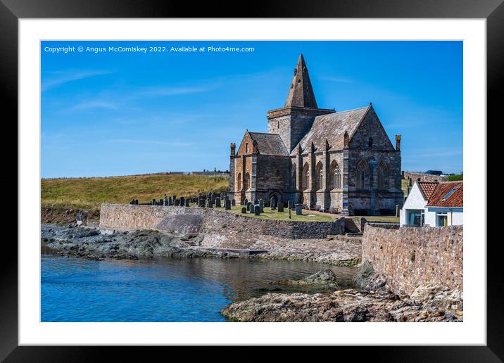 St Monans Auld Kirk in East Neuk of Fife, Scotland Framed Mounted Print by Angus McComiskey