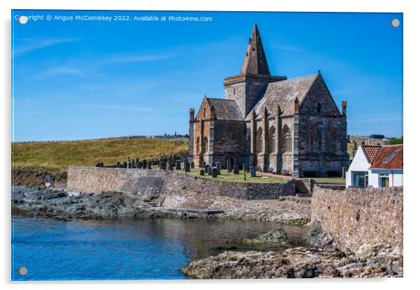 St Monans Auld Kirk in East Neuk of Fife, Scotland Acrylic by Angus McComiskey