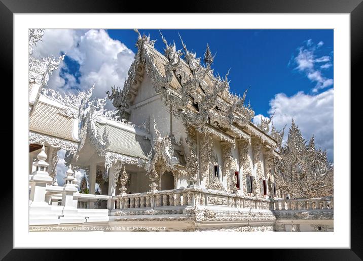 Wat Rong Khun  Framed Mounted Print by Kevin Hellon