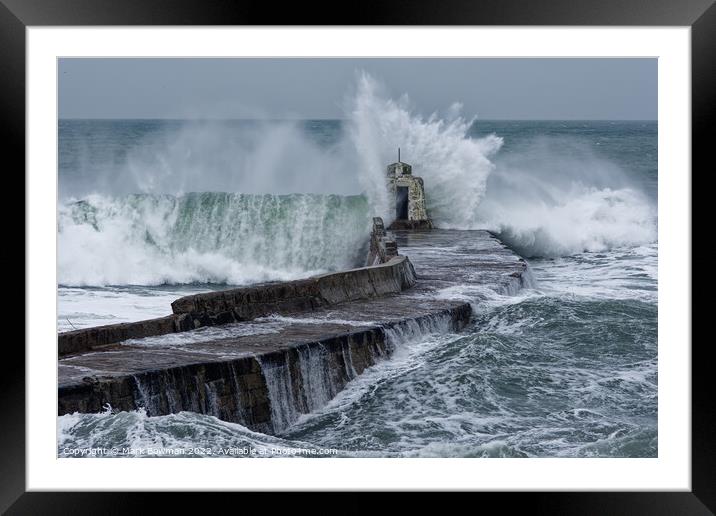 Stormy Pier  Framed Mounted Print by Mark Bowman