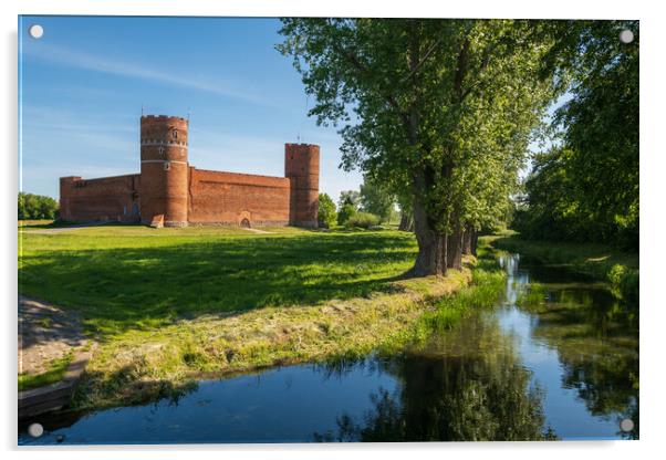 Medieval Castle By The River In Poland Acrylic by Artur Bogacki