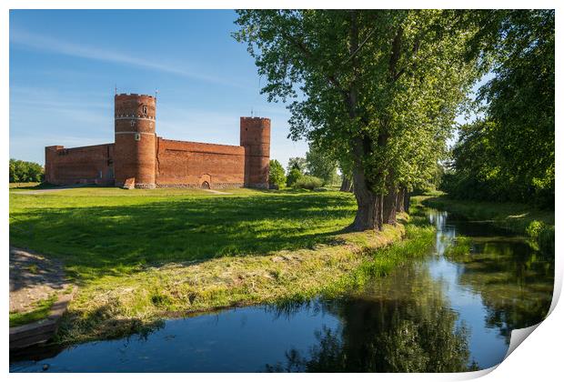Medieval Castle By The River In Poland Print by Artur Bogacki