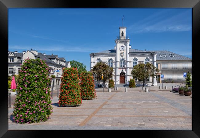 Town Hall Building In Ciechanow Framed Print by Artur Bogacki