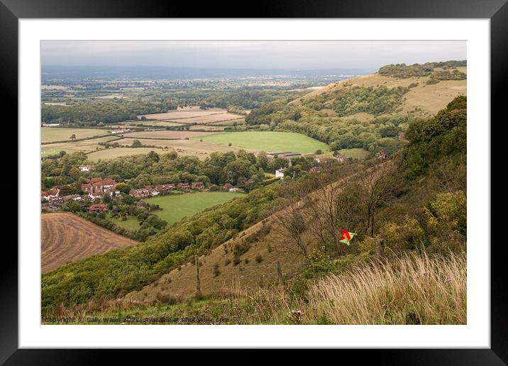 View from Devil's Dyke, East Sussex Framed Mounted Print by Sally Wallis