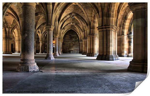Pillars and arches Print by Paul Messenger