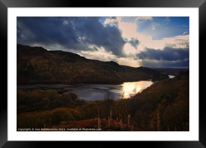 View from Bruces stone over the loch Framed Mounted Print by Ann Biddlecombe