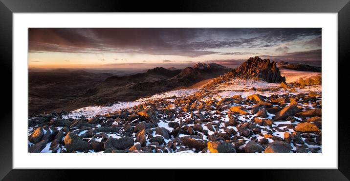 Castell y Gwynt Panoramic Framed Mounted Print by Rory Trappe
