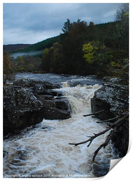 River Moriston Scotland Print by Angela Wallace