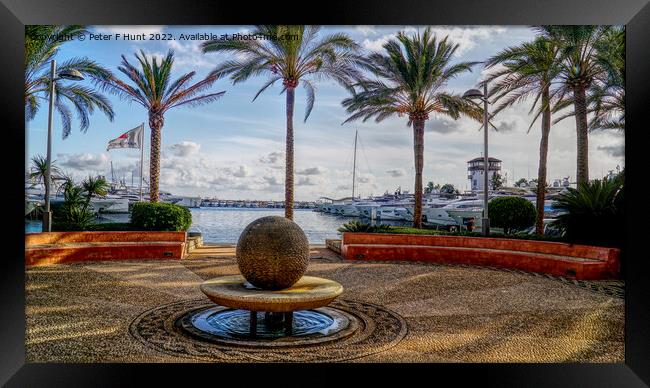 The Fountain Puerto Portals Framed Print by Peter F Hunt