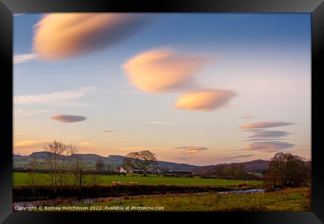 Majestic Lenticular Clouds Framed Print by Rodney Hutchinson
