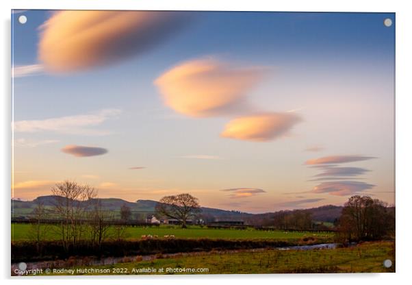 Majestic Lenticular Clouds Acrylic by Rodney Hutchinson