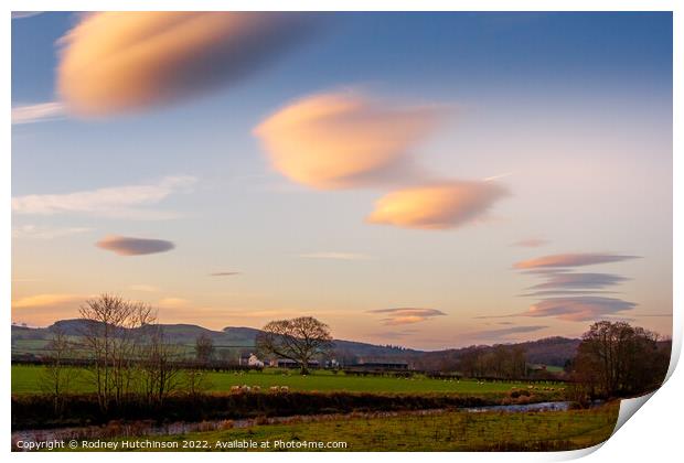 Majestic Lenticular Clouds Print by Rodney Hutchinson