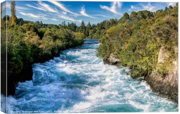 Rushing Waters Canvas Print by Roger Mechan
