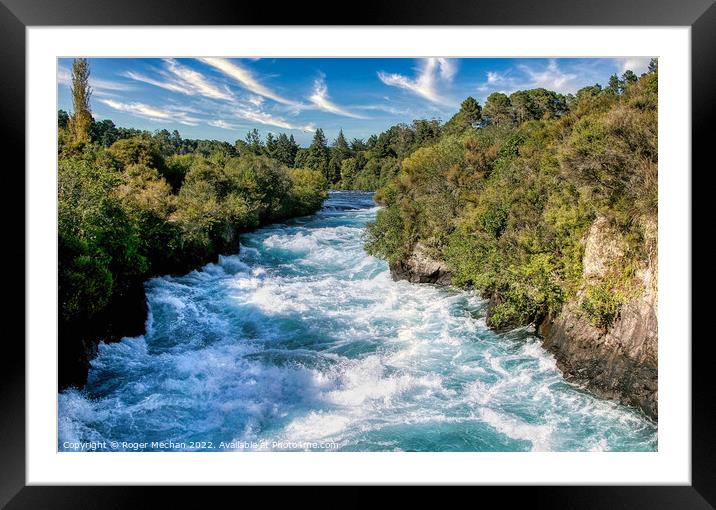 Rushing Waters Framed Mounted Print by Roger Mechan